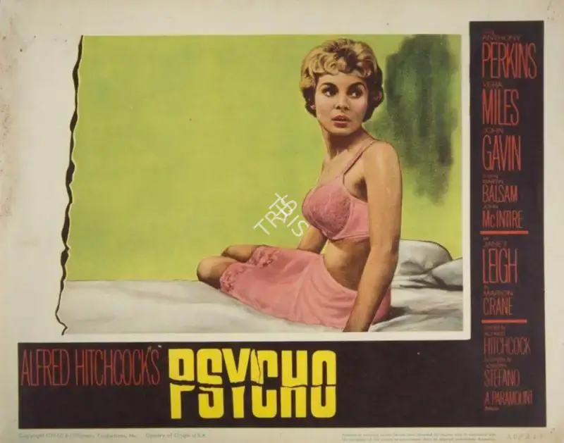 Alfred Hitchcock (Producer), Psycho, 1960, Lobby Card
