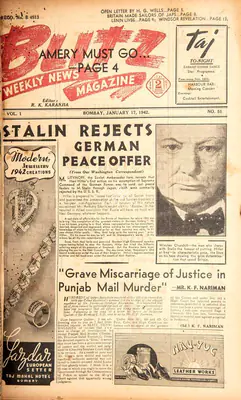 R.K. Karanjia (Editor), Blitz, 1942, Magazine