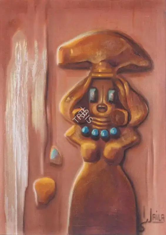 Laila Shahzada (Artist), Mother Goddess of Mohenjodaro, Painting