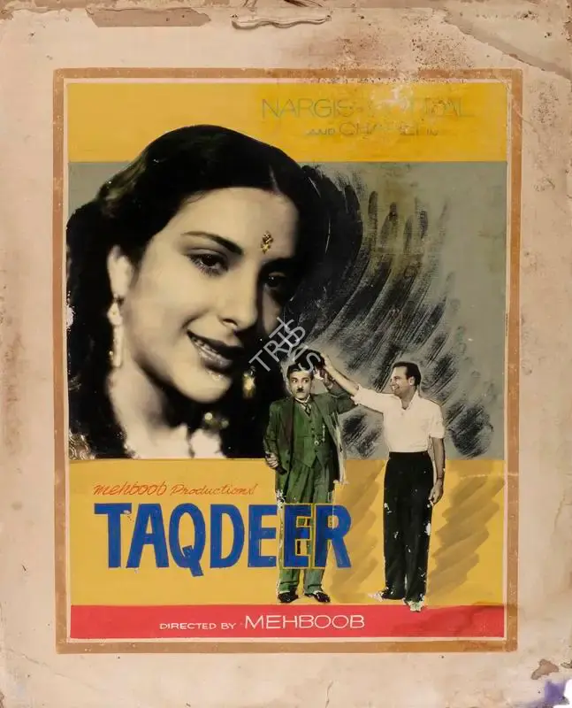 Mehboob (Producer), Taqdeer, 1943, Showcard