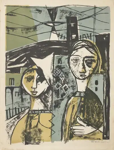 Ramkumar (Artist), Untitled, 1958, Graphic Art