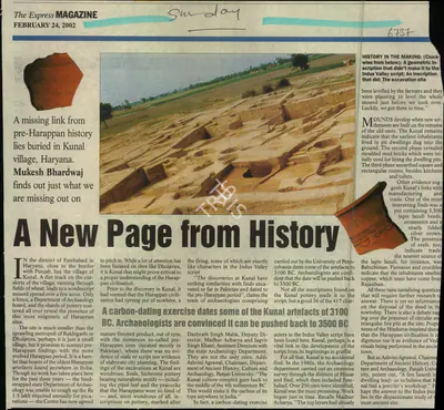 Mukesh Bhardwaj (Reporter), A new Page from History, 2002, Newspaper Clipping