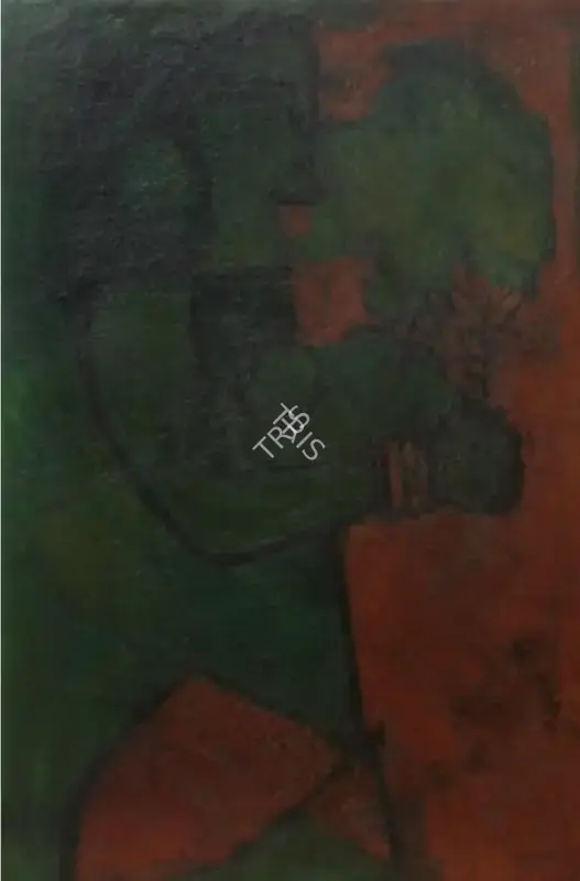 H.A. Gade (Artist), Untitled (Lady), 1957, Painting
