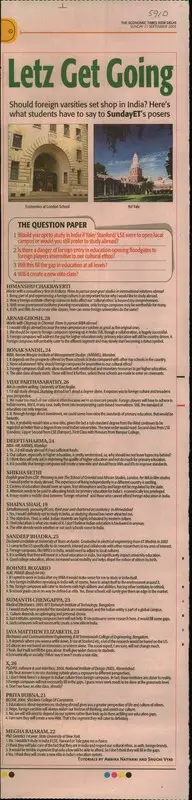 Ambika Naithani (Reporter), Letz Get Going, 2006, Newspaper Clipping