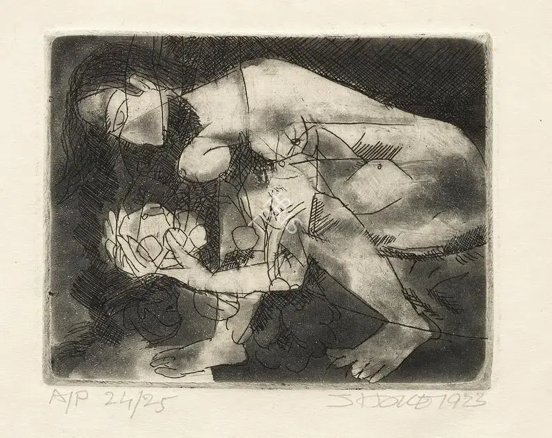 Somnath Hore (Artist), Untitled, 1973, Graphic Art