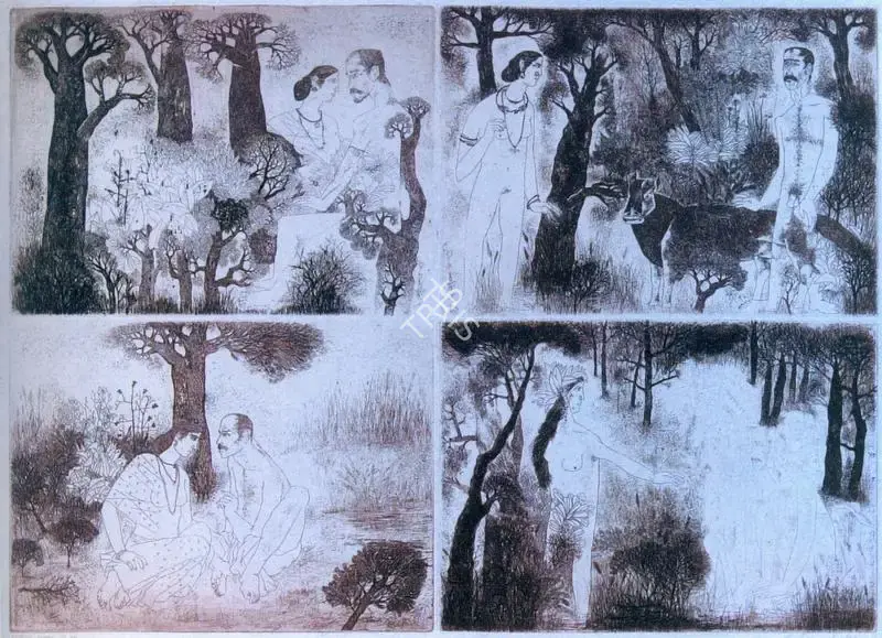 K. Laxma Goud (Artist), Untitled, 1976, Graphic Art