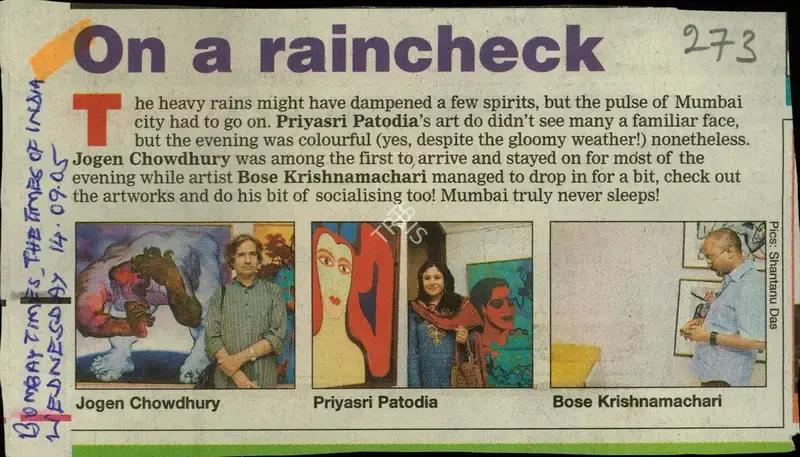 On a Raincheck, 2005, Newspaper Clipping