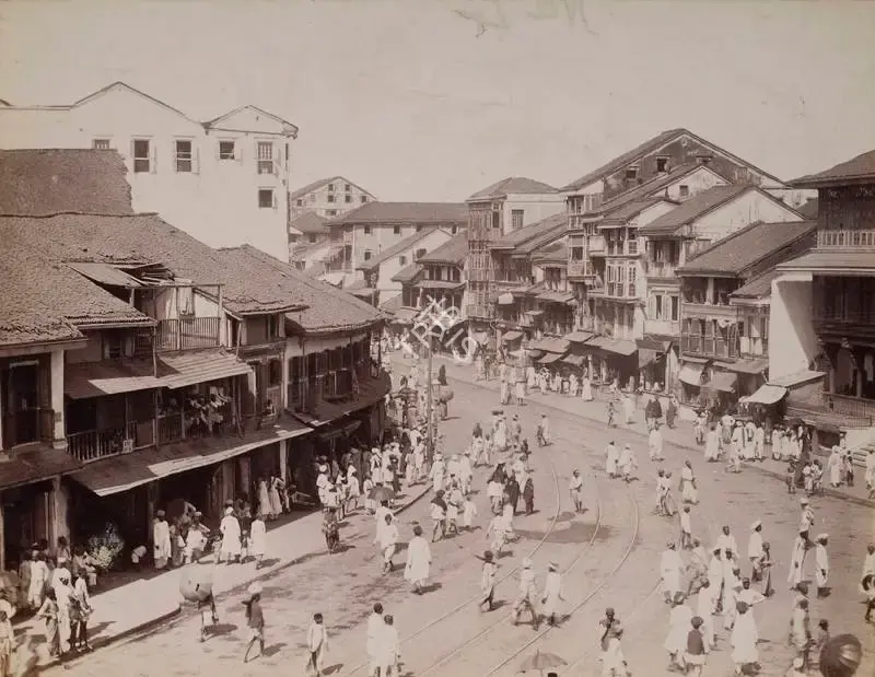 Unknown (Photographer), Bhendy Bazar , Bombay, Antiquarian Photograph