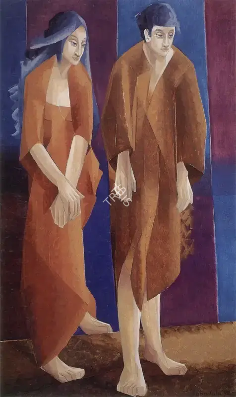 Sabavala, Jehangir (Artist). The Couple. Oil on Canvas, 1998 | The Crucible of Painting | Painting | FineArts | 00182430
