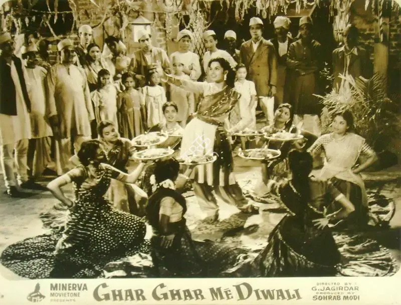 Sohrab Modi (Producer), Ghar Ghar Me Diwali, 1955, Lobby Card