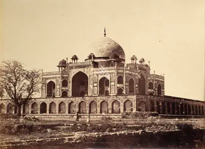 Lala Deen Dayal (Photographer), Tomb of Mughal Emperor Humayun, Delhi, Antiquarian Photograph