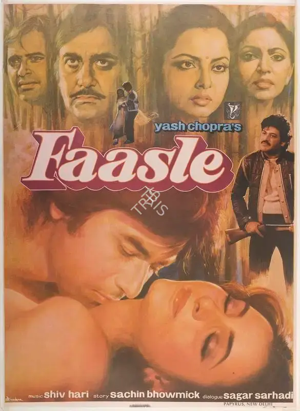 Yash Chopra (Producer), Faasle, 1985, Full Sheet Poster
