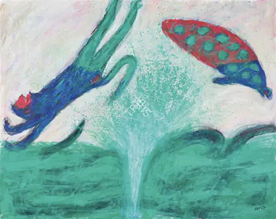Ambalal, Amit (Artist). Untitled, 2022 | Painting, AG.Mum/26.09.24, 2024 · Asta Guru