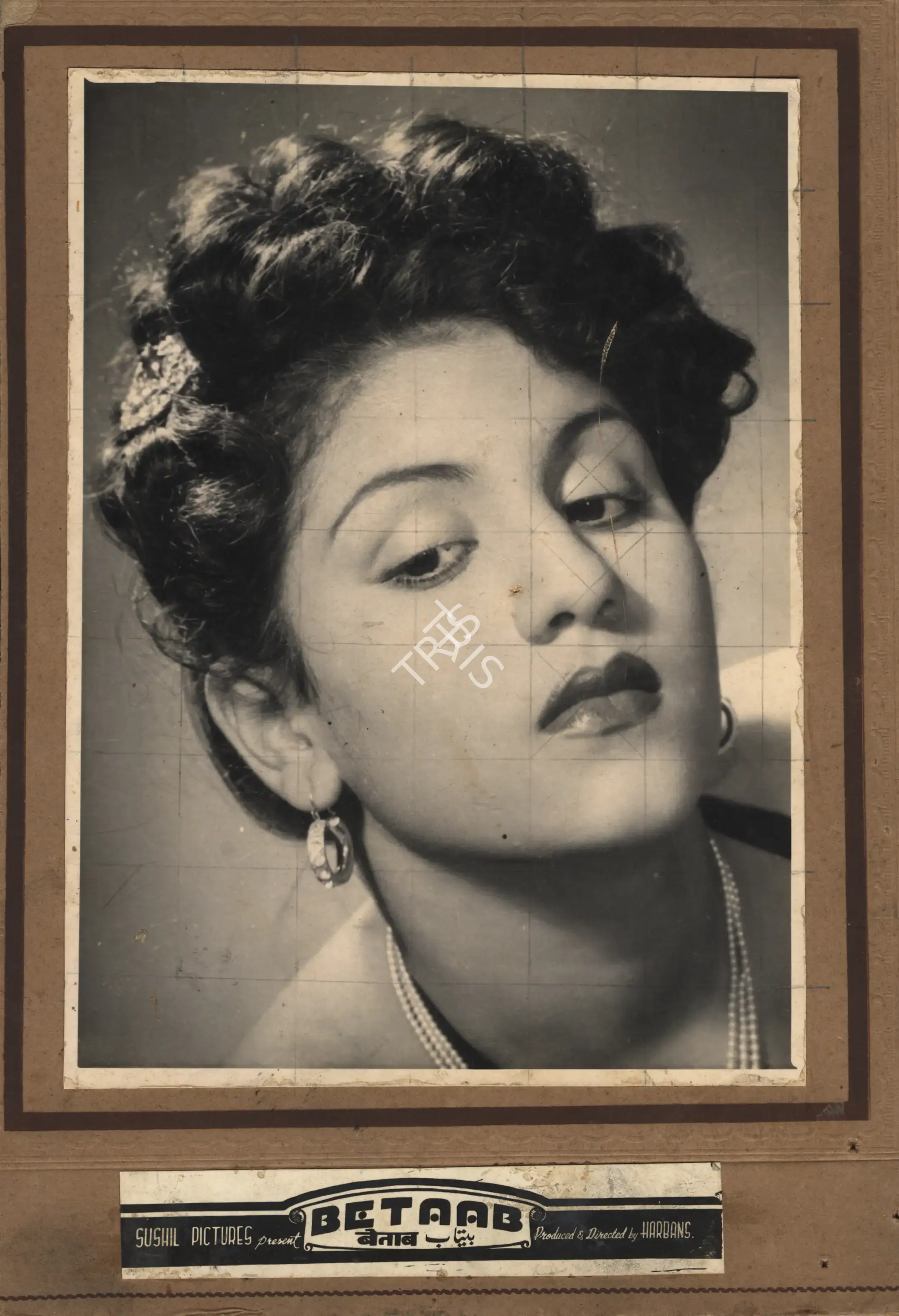 Harbans (Producer), Betaab, 1952, Photographic Still Mounted on Lobby Card