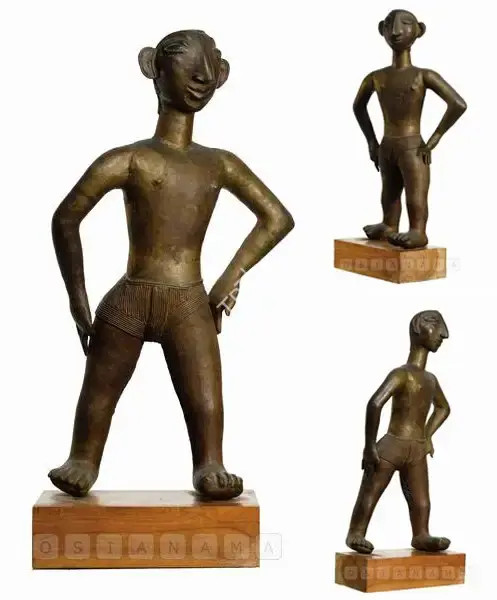 Mukherjee, Meera (Artist). Figure, n.d. | Sculpture, Os.Del/21.02.09, 2009 · Osian's