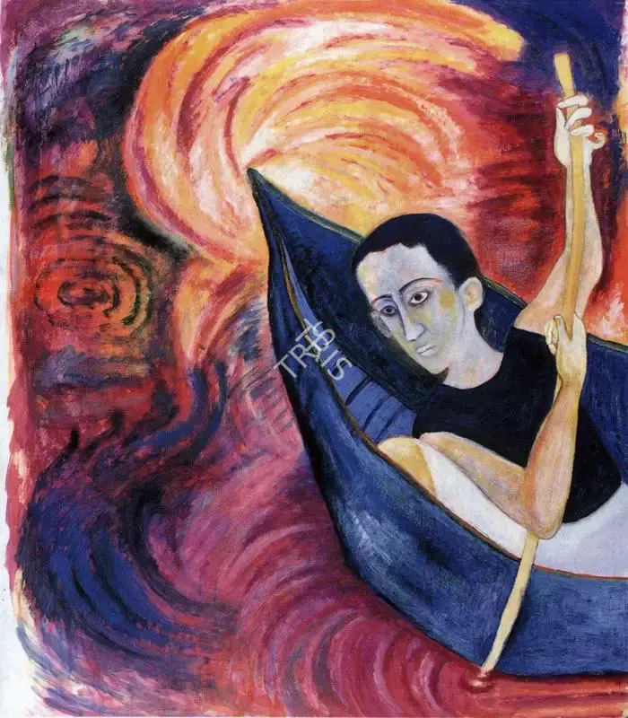 Rekha Rodwittiya (Artist), The Boat Ride, Painting
