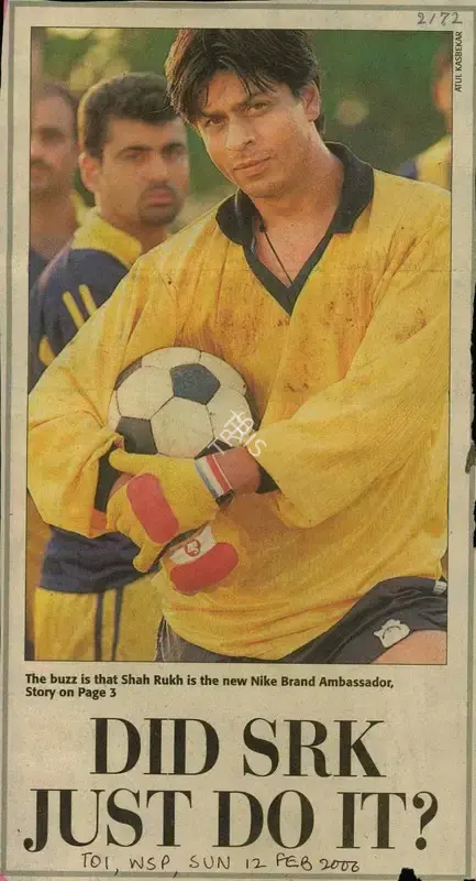 Atul Kasbekar (Photographer), Did SRK Just Do It, 2006, Newspaper Clipping