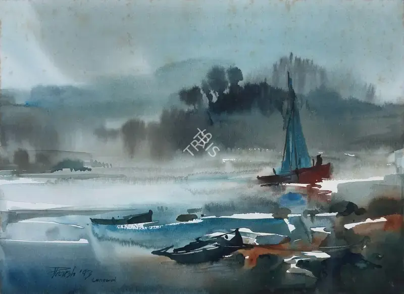 Paresh Maity (Artist), Untitled (Cornwall Seascape), 1993, Painting