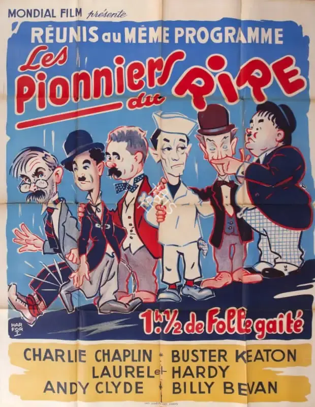 Unknown Poster Designer (Poster Designer), Unknown (Poster Designer), Tribute to the pioneers of comedy | Poster, c. 1930s, 1965, Poster