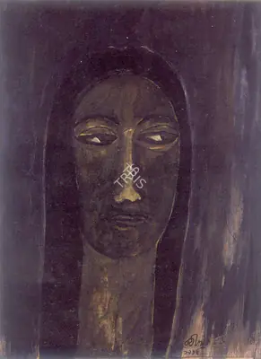 Rabindranath Tagore (Artist), Portrait Of A Lady, Painting