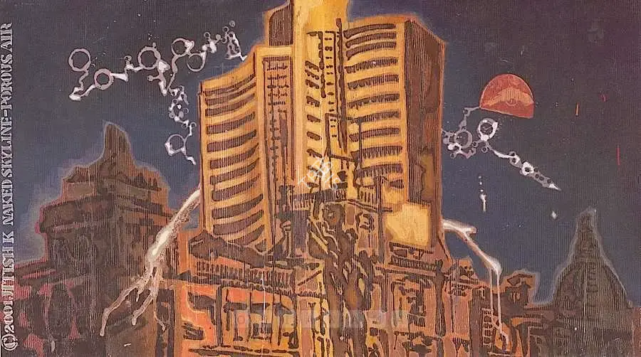 Jitish Kallat (Artist), Naked Skyline Porous Air Ii, 2001, Painting