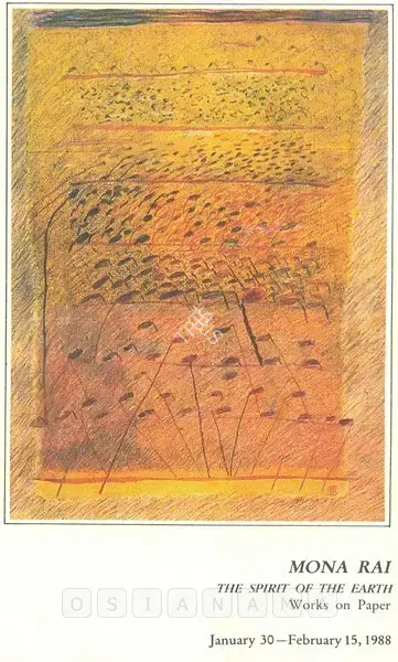 Mona Rai (Artist), Mona Rai, 1988, Solo Exhibition Invitation