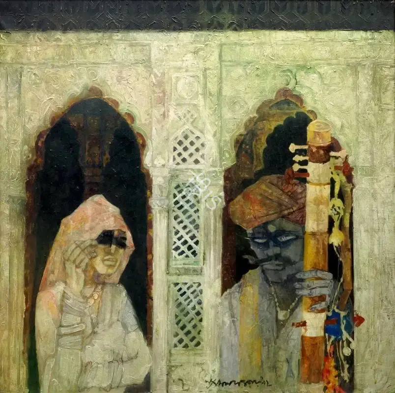 Shyamal Dutta Ray (Artist), Singer, 1992, Painting