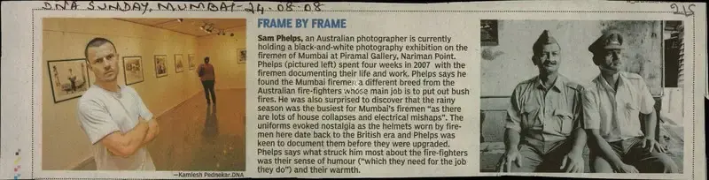 Kamlesh Pendnekar (Reporter), Frame by Frame, 2008, Newspaper Clipping