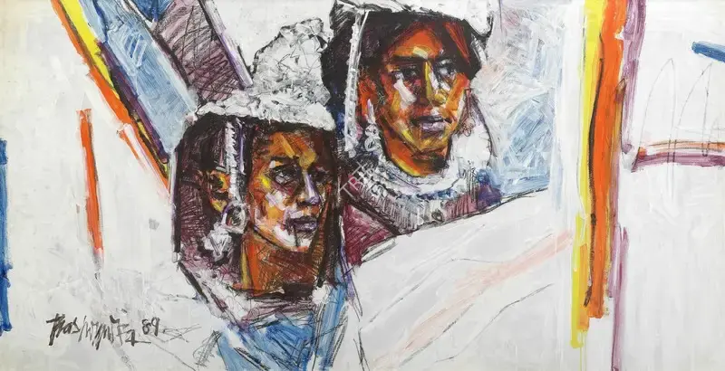 Bashir&nbsp;Mirza (Artist), Untitled (Qilash Series), 1989, Painting