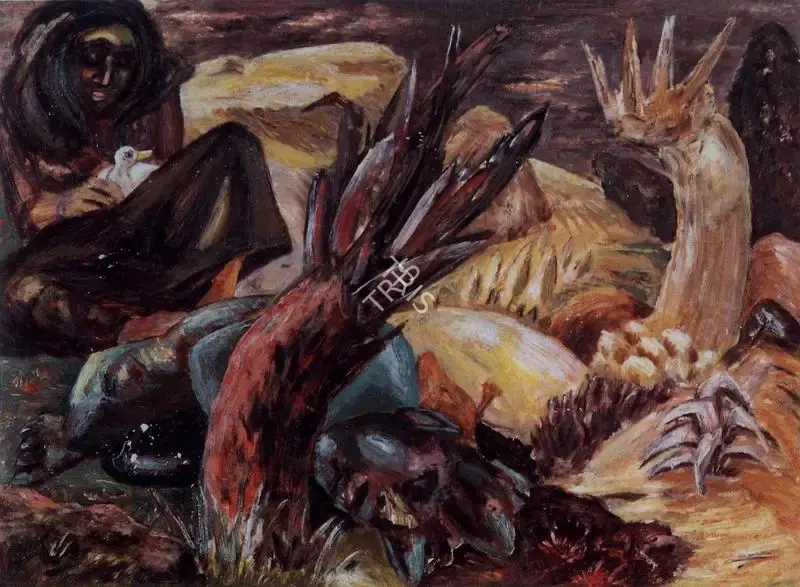 Ajay Desai (Artist), Vampire, 1990, Painting