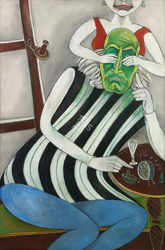 Paritosh Sen (Artist), Hasya Rasa or The Comic Sentiments, 2002, Painting