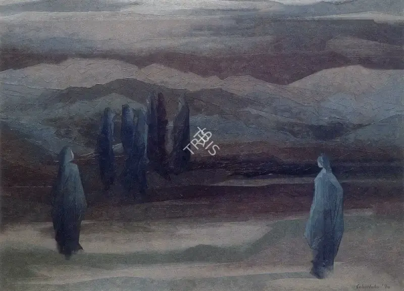 Sabavala, Jehangir (Artist). The Return to the Ancestral Land. Oil on Canvas, 1970 | The Crucible of Painting | Painting | FineArts | 00182418