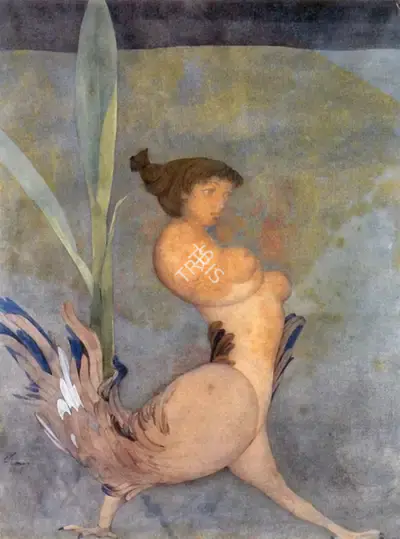 Chintamoni Kar (Artist), Mythical Beast, 1975, Painting