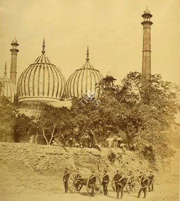 Felice Beato (Photographer), Mosque at the Khyrattee Gate, 1858, Antiquarian Photograph