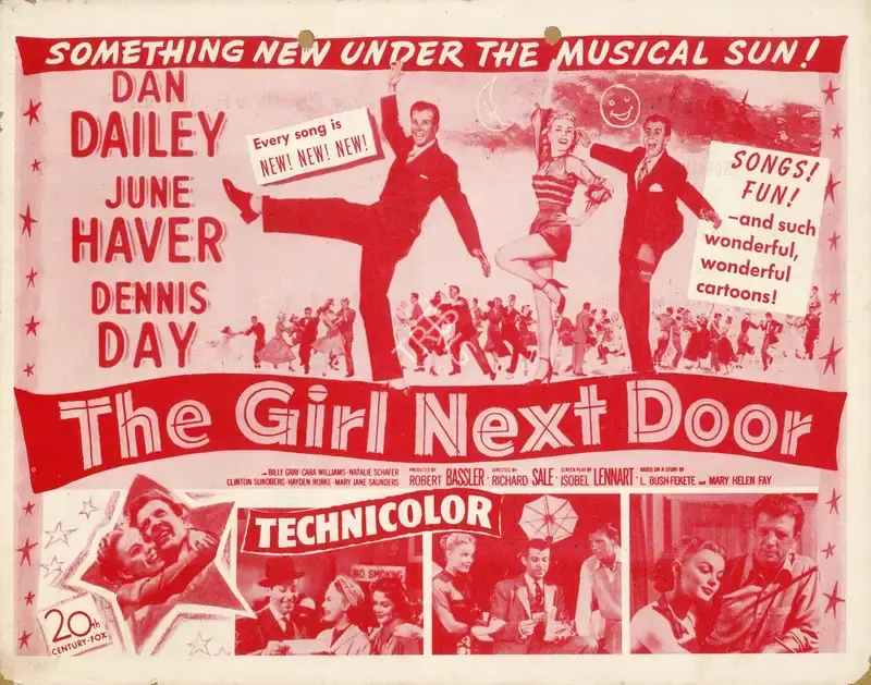 Richard Sale (Director), The Girl Next Door, 1953, Handbill
