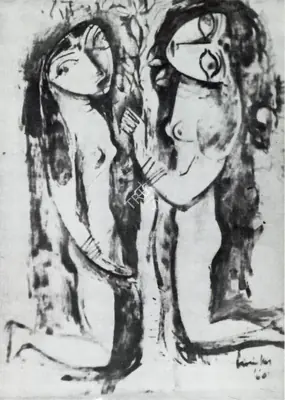 K.C.S. Paniker (Artist), Spring, 1960, Painting