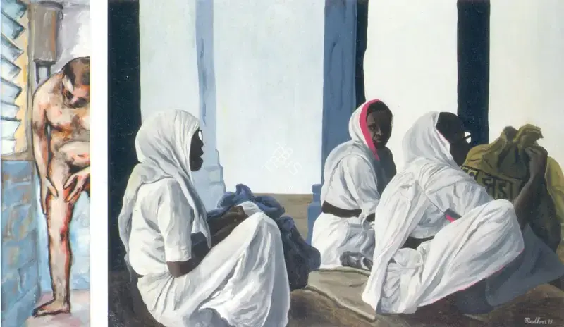 Sudhir Patwardhan (Artist), Bather, 1999, Painting