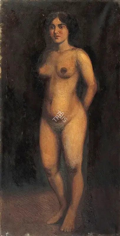 Jogesh Chandra Seal (Artist), Nude, 1921, Painting