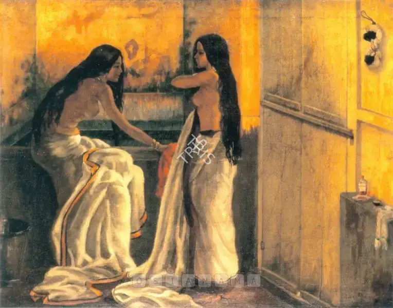 Robin Mukherjee (Artist), The Bath, Painting