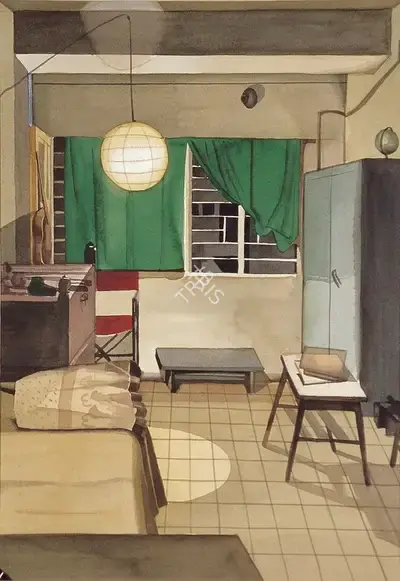 Shibu Natesan (Artist), Studio, 2000, Painting