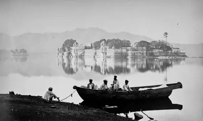 Colin Roderick Murray (Photographer), Jagmandar Water-Palace at Udaypur, 1873, Antiquarian Photograph