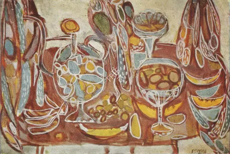 K.G. Subramanyan (Artist), Still Life, 1963, Painting