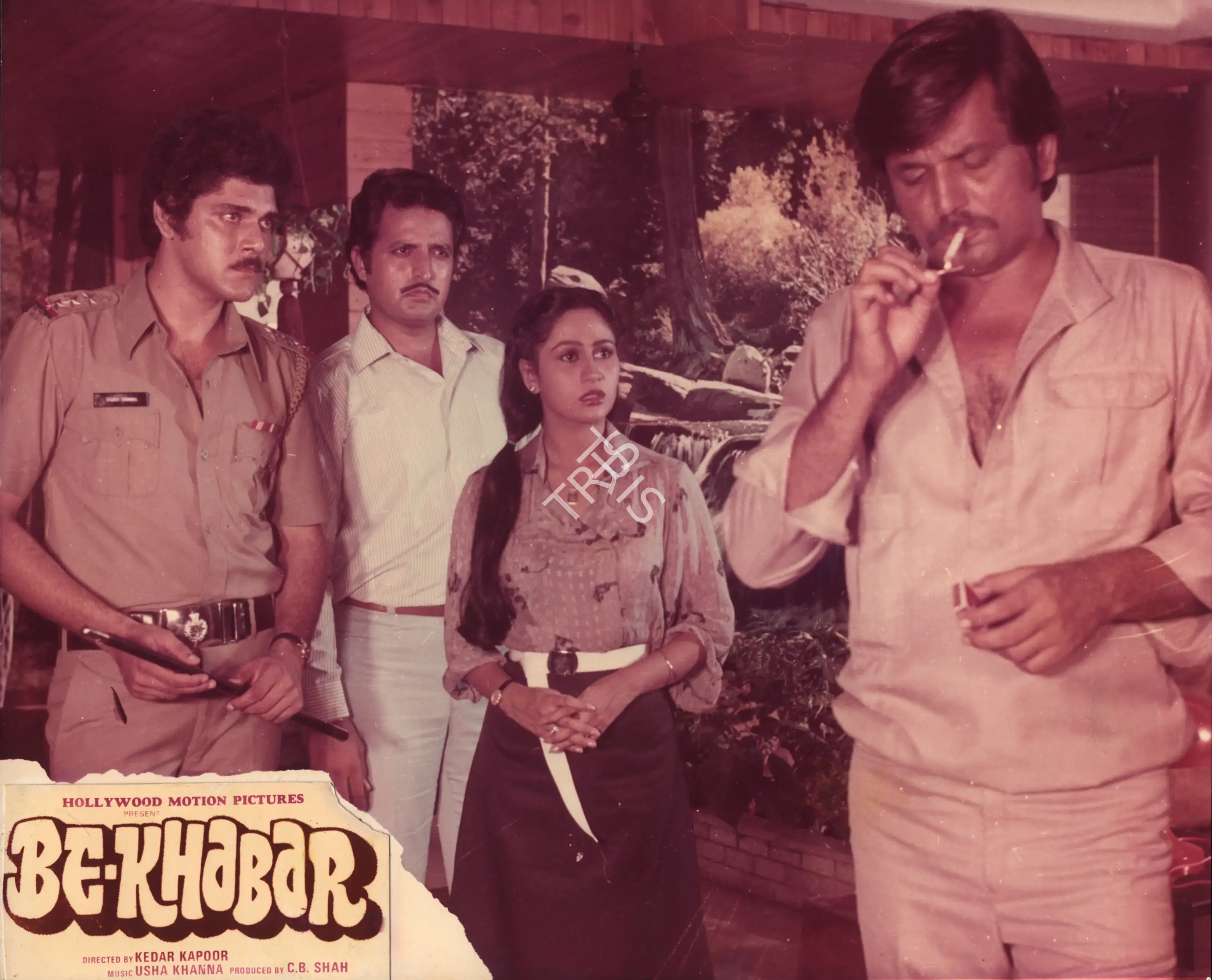 C.B. Shah (Producer), Be Khabar, 1983, Photographic Still Mounted on Lobby Card