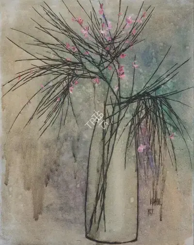 B. Prabha (Artist), Untitled (Bahar Blossom), 1967, Painting