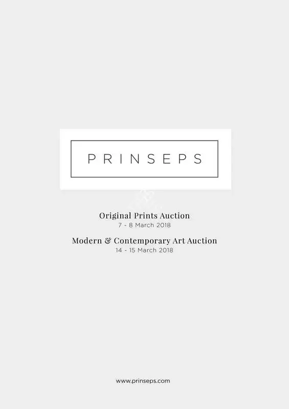 Prinseps (Auction House), Original Prints Auction, 2018, Auction Catalogue