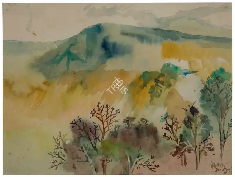 Mukherjee, B.B. (Artist). Mussoorie, 1953 | Painting, Ch.NeY/17.03.21, 2021 · Christie's