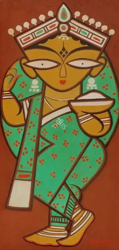 Jamini Roy (Artist), A Woman, Painting