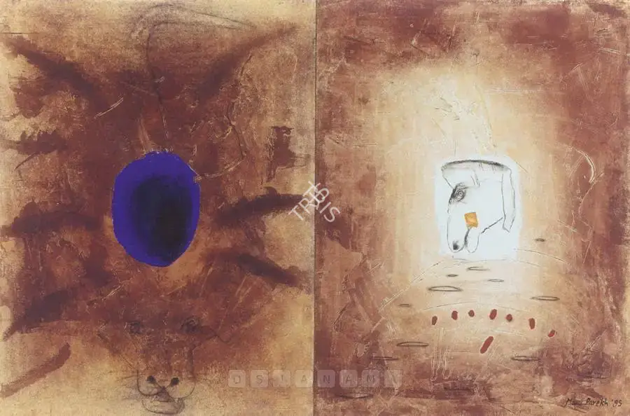 Manu Parekh (Artist), Sacrificial Animal, 1995, Painting