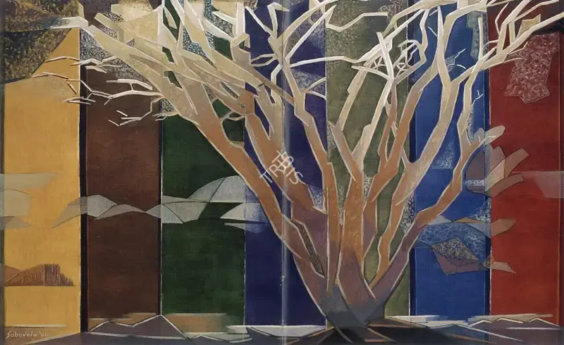 Sabavala, Jehangir (Artist). Stag-Antlered Tree II. Oil on Canvas, 2001 | The Crucible of Painting | Painting | FineArts | 00182437