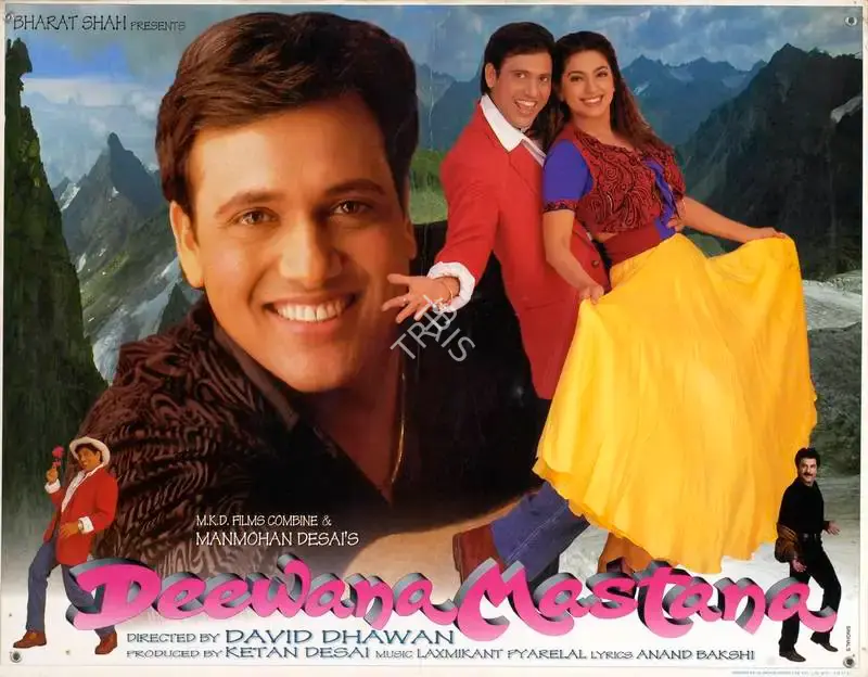 Rajan Kinagi (Cinematographer), Deewana Mastana, 1997, Lobby Card